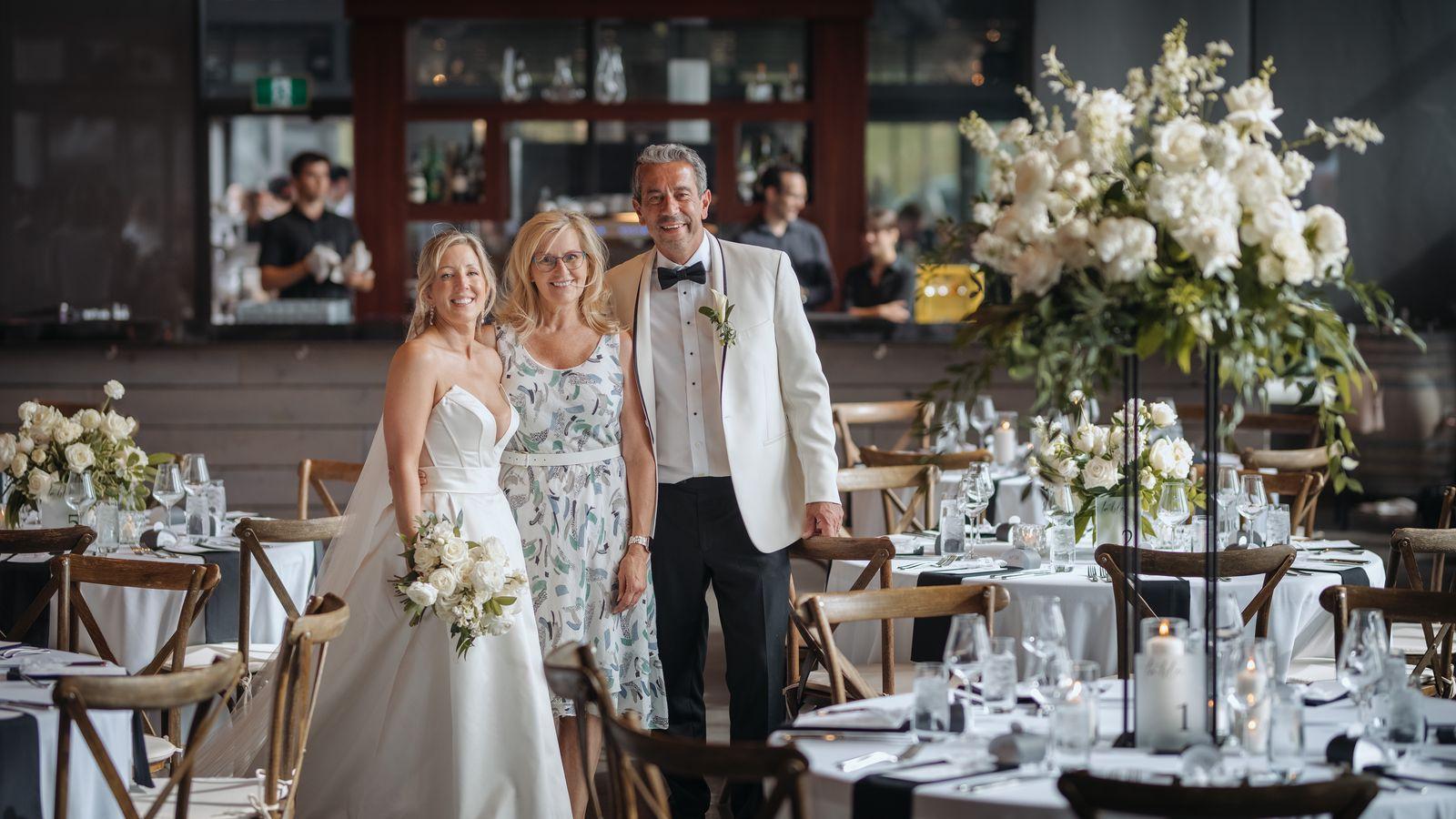 Wedding ceremony floral installation