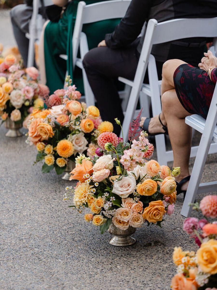 Wedding ceremony floral design